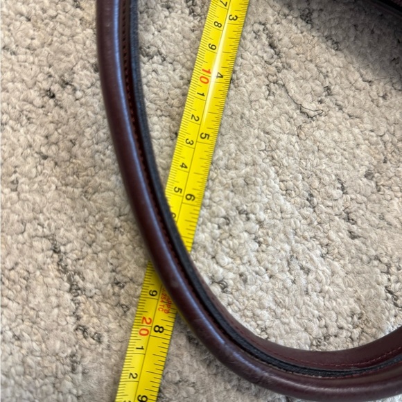 Arcadia Dark Burgundy Leather Shoulder Bag with Gold Accent GUC minor wear - Picture 13 of 13